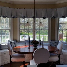 Bay window sofa in a private house