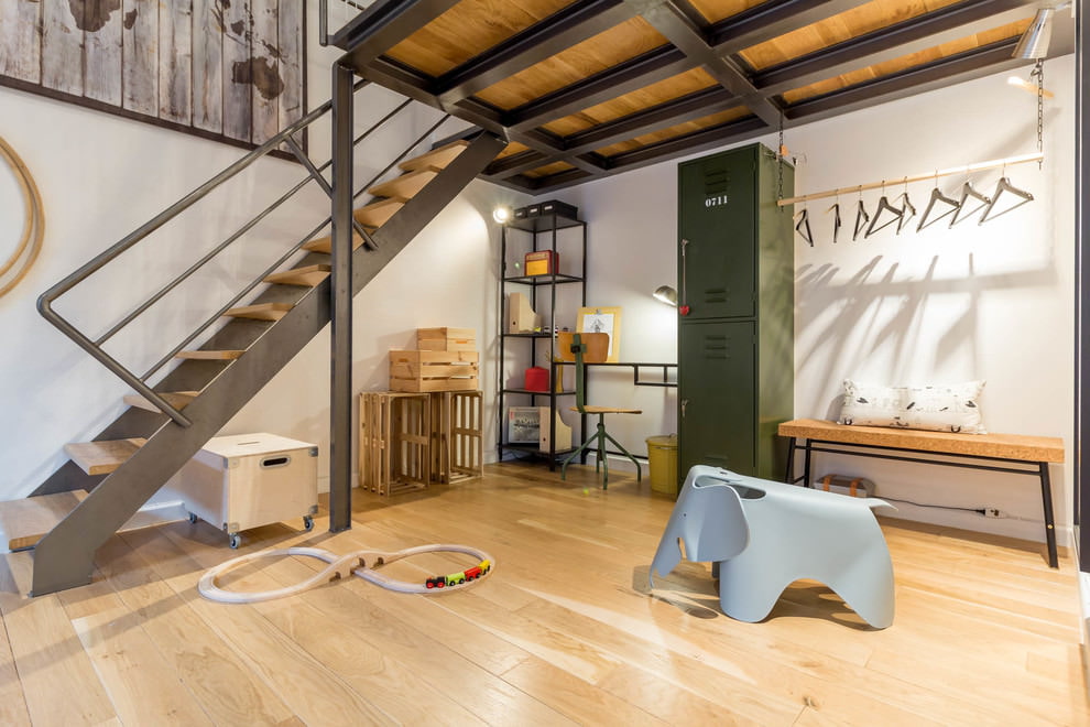 L'intérieur de la chambre des enfants dans le style d'un loft