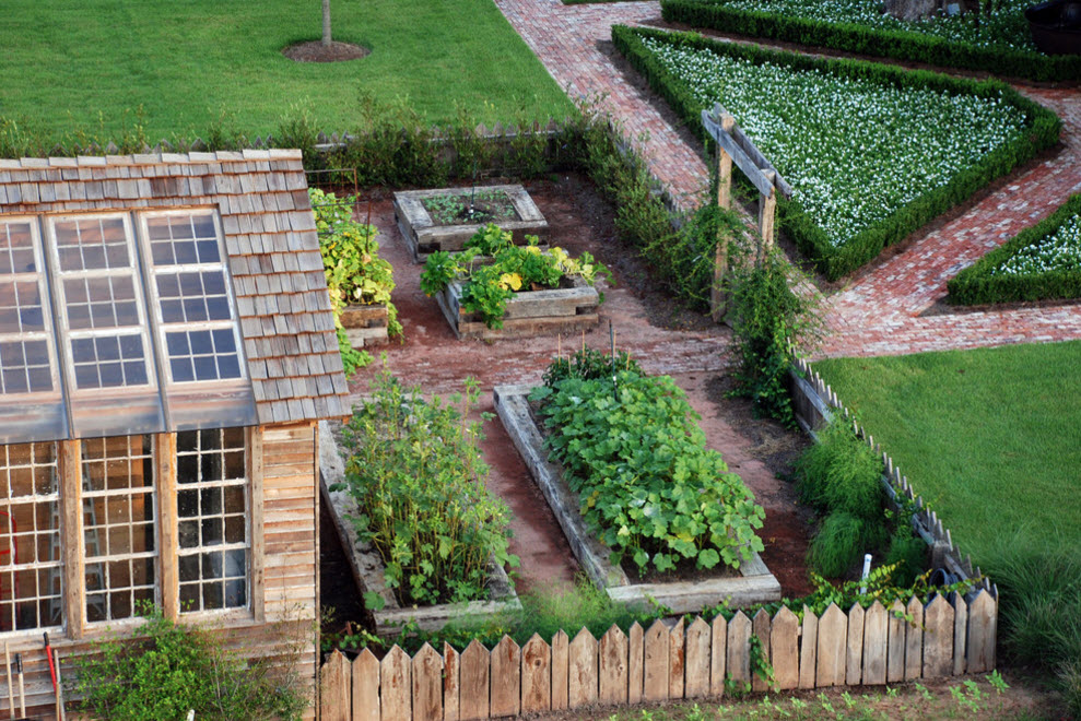 Jardin compact à la campagne