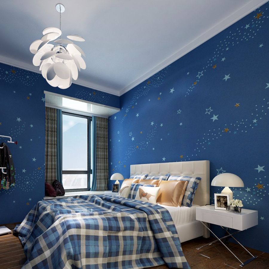 Design room for a boy in blue