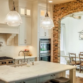 stone arch in the apartment