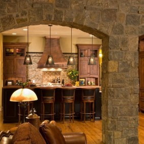 stone arch in the apartment