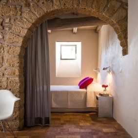 stone arch in apartment photo design