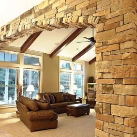 stone arch in apartment design ideas