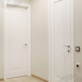 portes blanches dans la conception de l'appartement