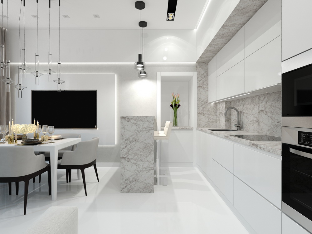 white kitchen interior