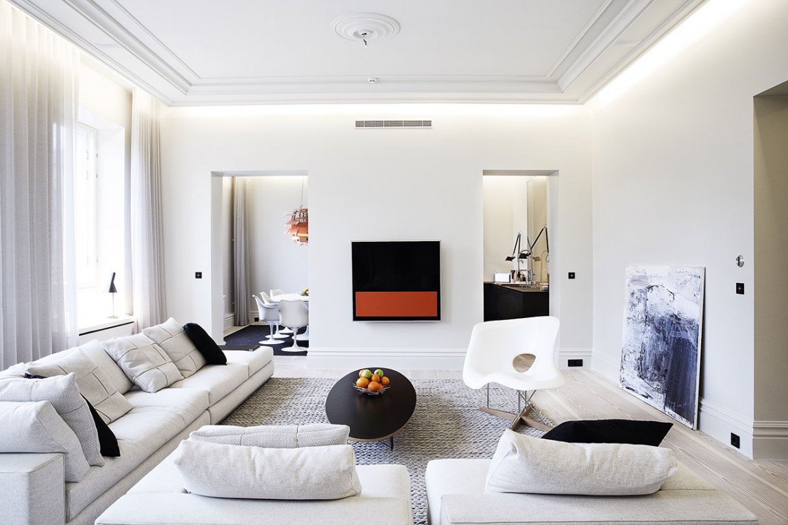 white apartment interior photo decor