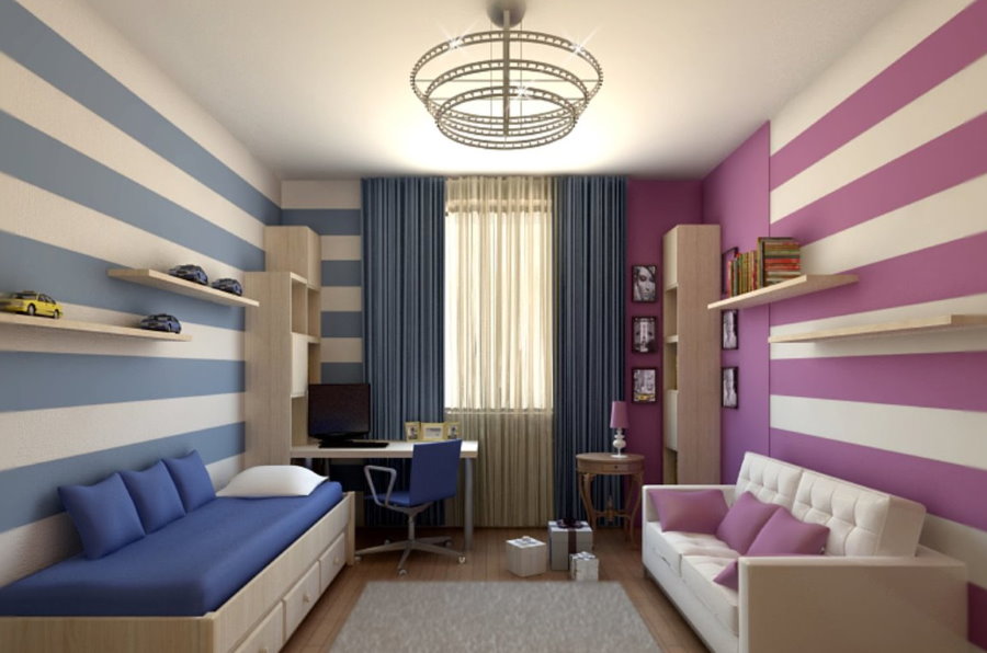 Zonage couleur d'une chambre pour enfants gays