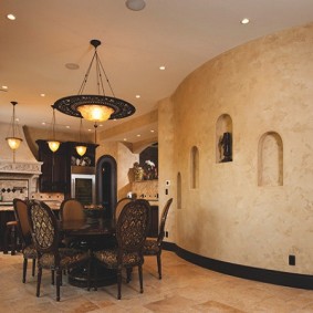 decorative plaster in the kitchen decor