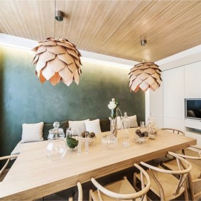 decorative plaster in the kitchen interior