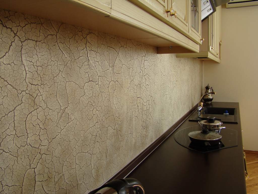 decorative stucco in the kitchen photo design