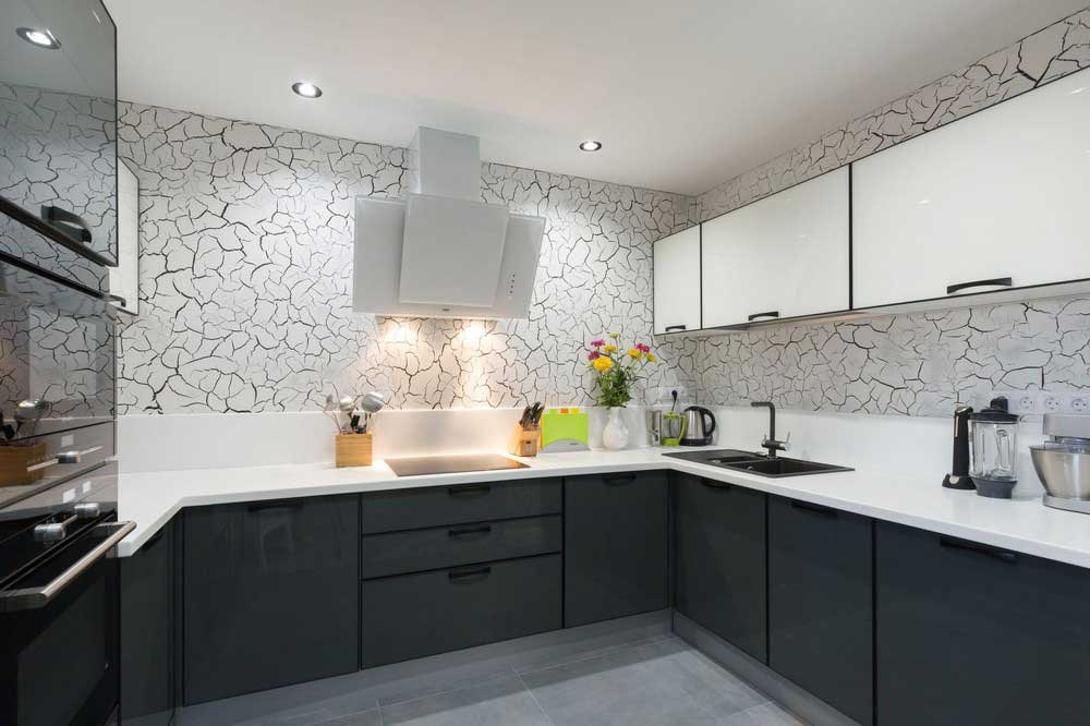 decorative plaster in the kitchen photo