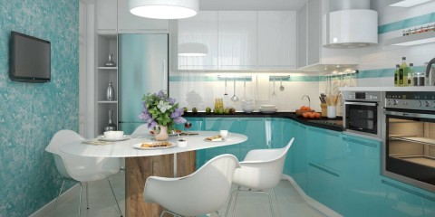 decorative plaster in the kitchen interior