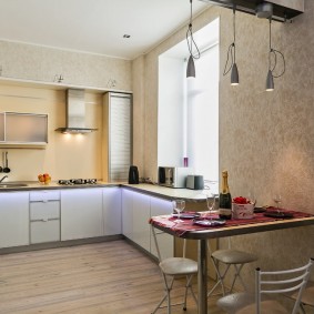 decorative plaster in the kitchen