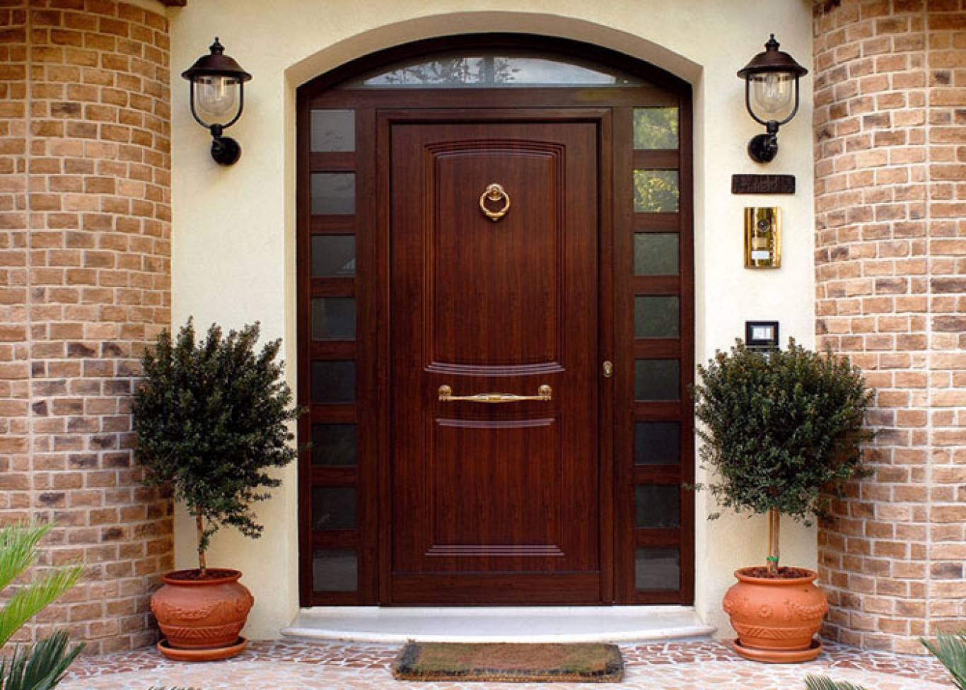 photo d'idées de porte d'entrée en bois