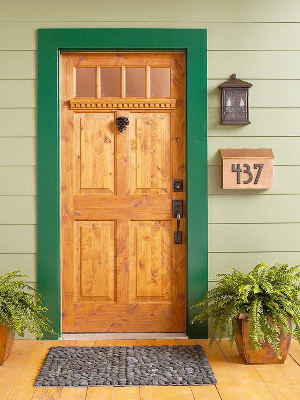 porte en bois à entrée unique