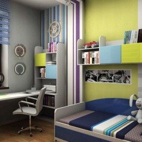 chambre enfant 9 m2 design photo