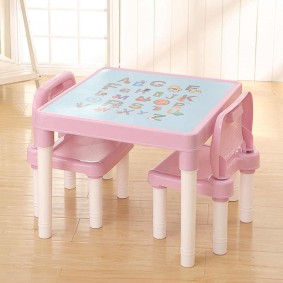 tables pour enfants avec une chaise photo décor