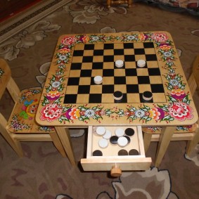 children's wooden chair interior photo