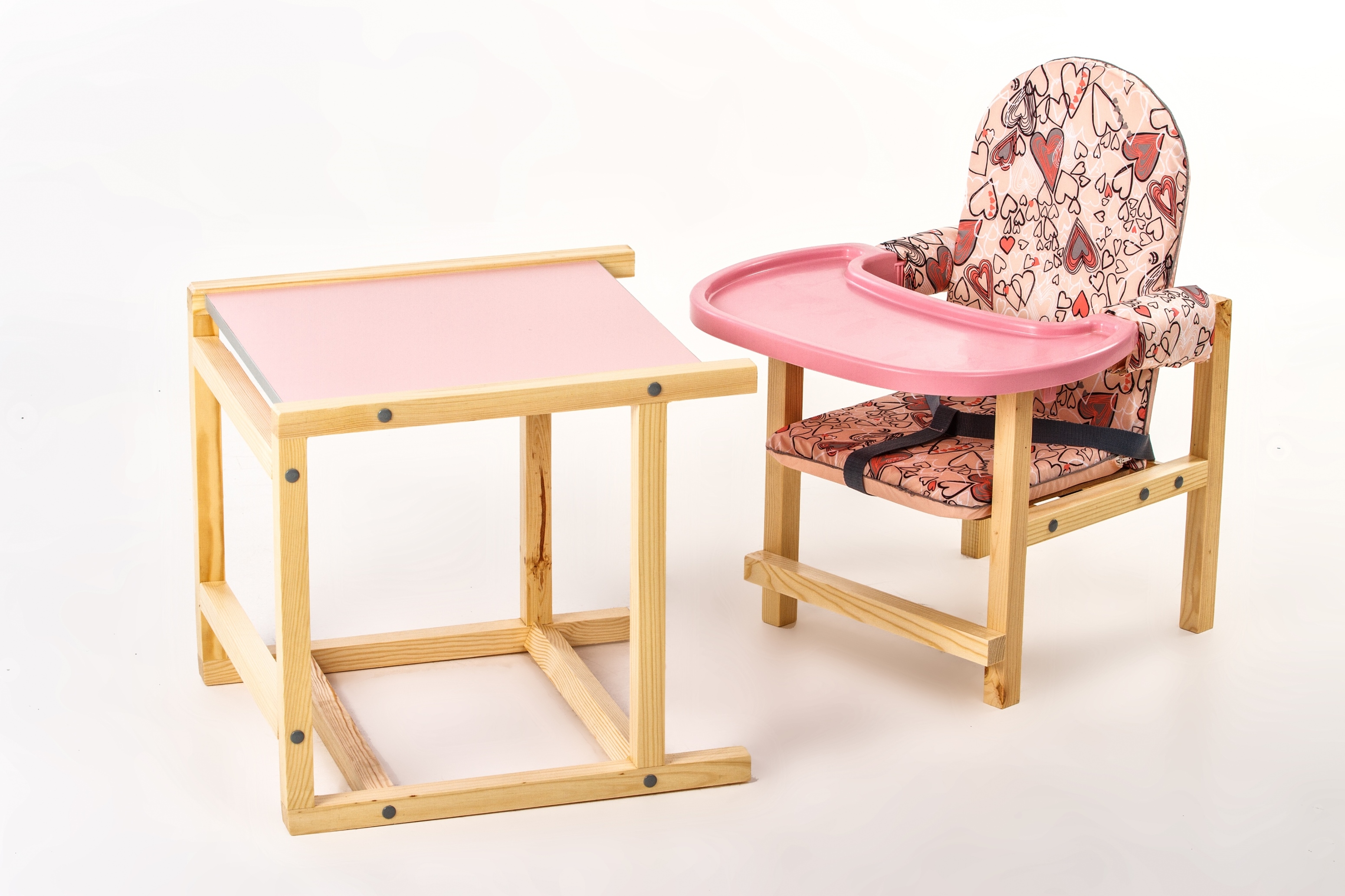 soft wooden high chair