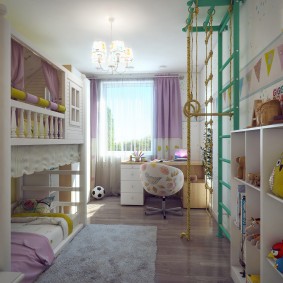 conception d'une chambre d'enfant 14 sq.