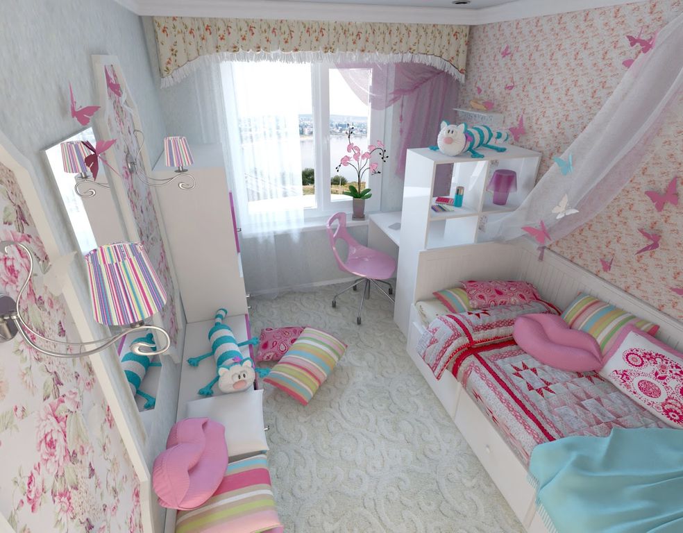 conception d'une chambre d'enfant pour une fille