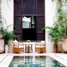 Pool in the courtyard of a private house