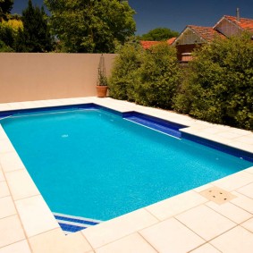 Shallow pool with clear water