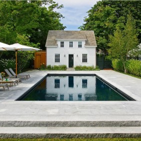 Large pool on a large plot