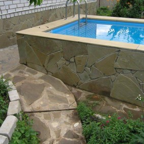 Stone Finish Concrete Fence Walls