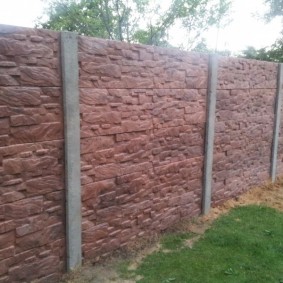 Concrete panel stacked fence