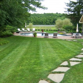 Outdoor pool in the countryside