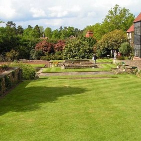 Ground lawn on the territory of a country estate