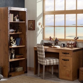 Wooden furniture in a child's room