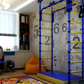 Coin sport dans la chambre des enfants