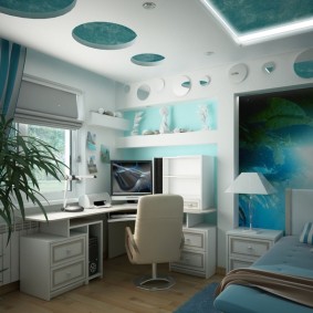 Conception d'une petite chambre d'enfants high-tech