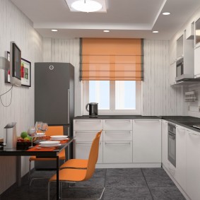 Design della cucina con set d'angolo