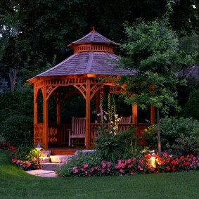 Decorative lighting garden gazebo