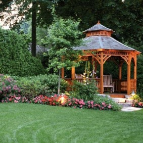 Small wooden gazebo