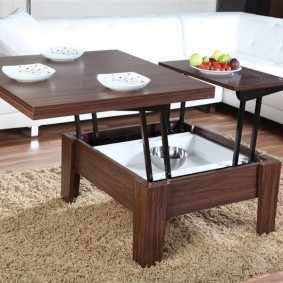 Dessus de table basse extensible