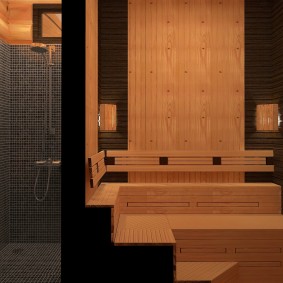 Finir un sauna avec du bois de cèdre