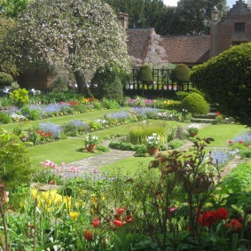 Landscaping garden in a regular style