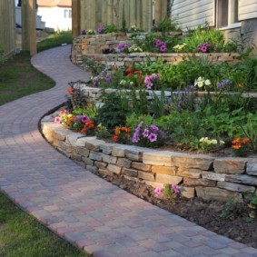 Path to the house on the hill of the site