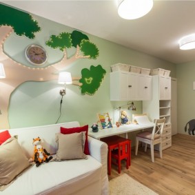 Chambre d'enfant style forêt