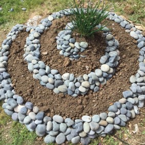 parterres de fleurs en pierres photo de bricolage