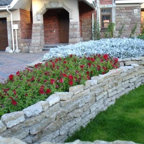 parterres de fleurs avec des pierres décoration photo bricolage