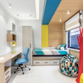 Conception de chambre d'enfant de style mixte