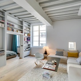 apartment in white colors