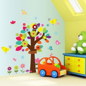 autocollants pour des idées de conception de chambre d'enfants