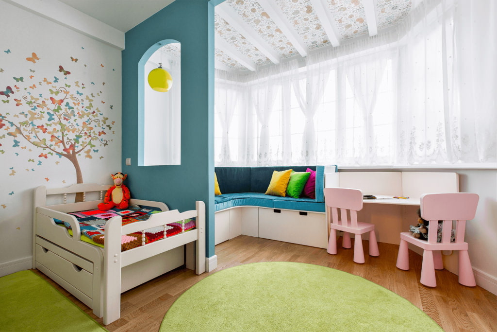 rideaux en short de chambre d'enfant